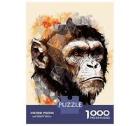 Rompecabezas para Adultos De 1000 Piezas Abstract Monkey Portrait Rompecabezas para Adultos Juego De Ingenio Regalos para Mujeres 52x38cm/1000pcs