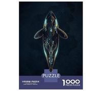 Rompecabezas para Adultos De 1000 Piezas Abstract Orca Whale Illustration Rompecabezas para Adultos Juegos Familiares Decoración Perfecta Cumpleaños Y Navidad 70x50cm/1000pcs