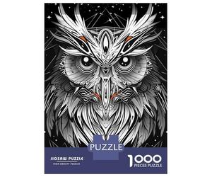 Rompecabezas Para Adultos De 1000 Piezas Abstract Owl Vector Portrait in Black And White Rompecabezas Para Adultos Juegos Familiares Regalo De Cumpleaños Regalo De Cumpleaños, Regalos, 38x26cm/1000pcs
