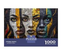 Rompecabezas para Adultos De 1000 Piezas Abstract Women Faces Artwork Rompecabezas para Adultos Juego De Ingenio para La Diversión Familiar Actividades Divertidas En Casa, 52x38cm/1000pcs