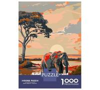 Rompecabezas para Adultos De 1000 Piezas Addo Elephant National Park South Africa Rompecabezas para Adolescentes Juguetes De Bricolaje Corte De Precisión Difícil Y Desafiante 38x26cm/1000pcs