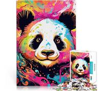 Rompecabezas para Adultos de 1000 Piezas Adorable Panda Pop Art Entrena tu Cerebro y Tus Manos Adecuado para decoración de Escritorio. 50x70cm