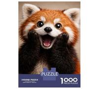 Rompecabezas para Adultos De 1000 Piezas Adorable Red Panda Portrait Rompecabezas para Adultos Juegos Relajantes Análisis Y Lógica Regalos para Amigos Y Familiares 38x26cm/1000pcs