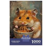 Rompecabezas para Adultos De 1000 Piezas Adorale Hamster Noodles Rompecabezas para Adolescentes Juego Práctico Desafío Difícil Juego Desafiante Regalos 38x26cm/1000pcs