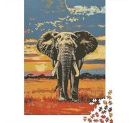 Rompecabezas para Adultos De 1000 Piezas African Elephant Art Print-1 Rompecabezas para Adultos Juegos Familiares Pero Divertidos Y Humorísticos Cumpleaños 70x50cm/1000pcs