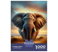 Rompecabezas para Adultos De 1000 Piezas African Elephant Art Print Rompecabezas para Adultos Juego Familiar Decoración Perfecta Cumpleaños Y Navidad 70x50cm/1000pcs