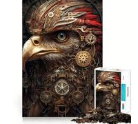 Rompecabezas para Adultos de 1000 Piezas Águila biomecánica,Piezas de Corte Limpio,Juguete Divertido para el Tiempo Libre,decoración navideña,Regalo (38x52cm)