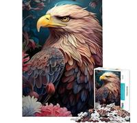 Rompecabezas para Adultos de 1000 Piezas Águila Calva Entre Flores Ayuda a ejercitar el Cerebro Un desafío difícil Juego Educativo para Mayores de 14 años 38x52cm
