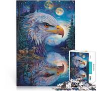 Rompecabezas para Adultos de 1000 Piezas “Águila en Pintura a Color” Hecho de Papel，Apto para Personas Mayores de 14 años. Juego de decoración del hogar Ideas de Regalos。tamaño：26x38cm