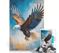 Rompecabezas para Adultos de 1000 Piezas Águila majestuosa en Vuelo decoración de Pared Actividades Divertidas para el hogar para Fortalecer el Amor en Pareja 50x75cm