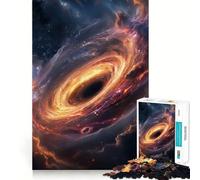 Rompecabezas para Adultos de 1000 Piezas Agujero Negro del Universo,diseño de Corte nítido,Juego Divertido para concentrarse,Tiempo de Juego Tranquilo,Regalo Divertido de Navidad 38x26cm