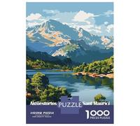 Rompecabezas para Adultos De 1000 Piezas Aigüestortes I Estany De Sant Maurici Rompecabezas Juguetes Antiestrés Una Obra De Arte Cumpleaños Y Navidad 38x26cm/1000pcs