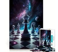 Rompecabezas para Adultos de 1000 Piezas,Ajedrez Reina del Universo,Juego de Habilidad Mental,Arte,Tiempo de Descanso,Juego de cumpleaños (50x75cm)
