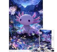 Rompecabezas para Adultos de 1000 Piezas Ajolote con ángeles en un Paisaje fantástico Juego Familiar Que Mejora la Memoria Juguete Decorativo para la Pared Fomenta el Amor Entre Parejas (38x52cm)