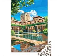 Rompecabezas para Adultos De 1000 Piezas Alhambra Palace Garden Rompecabezas para Adultos Juegos Familiares Pero Divertidos Y Humorísticos Cumpleaños 70x50cm/1000pcs