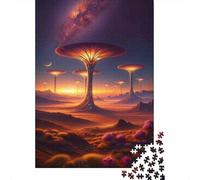 Rompecabezas para Adultos De 1000 Piezas Alien Landscape with Glowing Trees Rompecabezas para Adultos Juegos De Relajación Análisis Y Lógica Cumpleaños Y Navidad 70x50cm/1000pcs