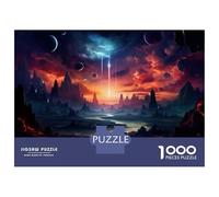 Rompecabezas para Adultos De 1000 Piezas Alien Landscape with River and Planets Rompecabezas para Adultos Juegos Familiares Arte De Pared Oferta como Regalos para Toda La Familia 38x26cm/1000pcs