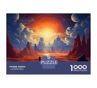 Rompecabezas para Adultos De 1000 Piezas Alien Landscape with Sunset Rompecabezas para Adultos Juegos De Relajación Análisis Y Lógica Cumpleaños Y Navidad 52x38cm/1000pcs