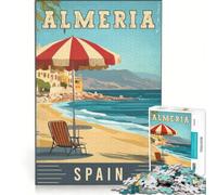 Rompecabezas para Adultos de 1000 Piezas: Almería, España Arte de Viaje, Juegos educativos, decoración de Pared, Regalo de cumpleaños, Regalos de Viaje 38x26cm