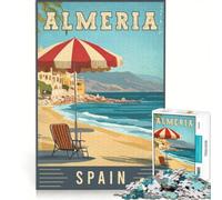 Rompecabezas para Adultos de 1000 Piezas: Almería, España Arte de Viaje, Juegos Familiares, Actividades Divertidas en casa, Regalo de cumpleaños, Regalos 50x75cm