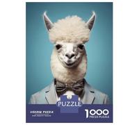 Rompecabezas para Adultos De 1000 Piezas Alpaca in A Suit Rompecabezas para Adultos Juguetes Antiestrés Corte De Precisión Interacción Entre Padres E Hijos 52x38cm/1000pcs