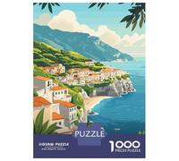 Rompecabezas para Adultos De 1000 Piezas Amalfi Coast Italy Rompecabezas para Adultos Juegos De Relajación Regalo De Cumpleaños Regalos para Reducir El Estrés 70x50cm/1000pcs