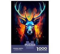 Rompecabezas para Adultos De 1000 Piezas Amazing Deers Colorful Rompecabezas para Adultos Juego Familiar Pero Divertido Y Humorístico Cumpleaños 70x50cm/1000pcs