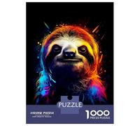 Rompecabezas para Adultos De 1000 Piezas Amazing Sloth Rompecabezas para Adultos Juego De Ingenio Decoración del Hogar Cumpleaños 38x26cm/1000pcs