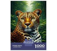 Rompecabezas para Adultos De 1000 Piezas Amazon Jungle Leopard Rompecabezas para Adultos Juego De Ingenio Decoración Perfecta Cumpleaños Y Navidad 52x38cm/1000pcs