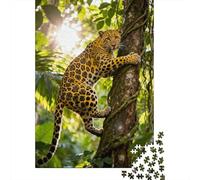 Rompecabezas para Adultos De 1000 Piezas Amazon Rainforest Leopard Rompecabezas Práctico Juego Regalo De Cumpleaños Cumpleaños Y Navidad 38x26cm/1000pcs