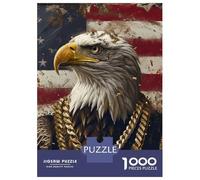 Rompecabezas para Adultos De 1000 Piezas American Bald Eagle Rompecabezas para Adultos Juegos Relajantes Decoración Cumpleaños 52x38cm/1000pcs