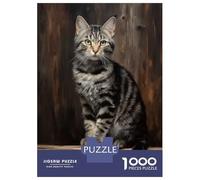 Rompecabezas para Adultos De 1000 Piezas American Shorthair Cat Rompecabezas para Adultos Juego De Ingenio Regalos para Mujeres 52x38cm/1000pcs
