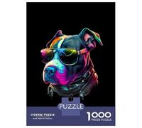 Rompecabezas para Adultos De 1000 Piezas American Staffordshire Rompecabezas para Adultos Juego De Ingenio Desafío Difícil Gran Regalo para Los Amantes De Los Juegos 52x38cm/1000pcs