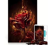 Rompecabezas para Adultos de 1000 Piezas,Amor Ardiente V,Arte de Borde Exacto,Juguete de Habilidad Creativa,Juego de Tiempo Acogedor,Pieza de Arte Navideña (38x52cm)