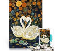 Rompecabezas para Adultos de 1000 Piezas Amor de Cisne Ayuda al Cerebro a ejercitar Juguetes adictivos para Cultivar la Paciencia. Ideas de Regalos 50x70cm