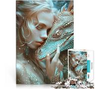 Rompecabezas para Adultos de 1000 Piezas Amor de dragón Juguetes adictivos Que desafían la Inteligencia Cerebral Regalo Divertido 38x26cm