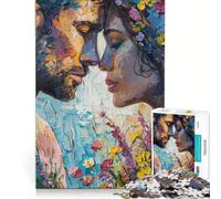 Rompecabezas para Adultos de 1000 Piezas Amor en Primavera Juguete Educativo Divertido y con Humor con póster y Hoja de Preguntas a Juego 50x75cm