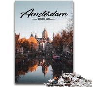 Rompecabezas para Adultos de 1000 Piezas Ámsterdam Ayuda a ejercitar el Cerebro Juguetes adictivos para Cultivar la Paciencia Una Obra de Arte (tamaño 38x26cm)