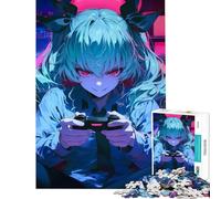 Rompecabezas para Adultos de 1000 Piezas Anchovy Anime Gamer Girl Ayuda a ejercitar el Cerebro Pero es un Juguete Divertido y humorístico Decoración de Pared para Mayores de 14 años 38x26cm