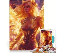 Rompecabezas para Adultos de 1000 Piezas: Ángel de Fuego en la Ciudad, Juego práctico, Divertido y con Humor, Ideal para añadir a la Lista de Deseos con Papá Noel 38x26cm