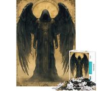 Rompecabezas para Adultos de 1000 Piezas Ángel de la Muerte Rompecabezas para Adolescentes Juego Familiar Corte de precisión Reto para completar (Tamaño 38x26cm)