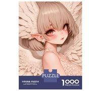 Rompecabezas para Adultos De 1000 Piezas Angel Girl with White Wings Anime Girl Rompecabezas para Adultos Juegos Familiares Decoración Perfecta Cumpleaños Y Navidad 70x50cm/1000pcs