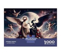 Rompecabezas para Adultos De 1000 Piezas Angel Vs Demon Celestial Battle Rompecabezas para Adultos Juego Práctico Análisis Y Lógica Cumpleaños Y Navidad 52x38cm/1000pcs