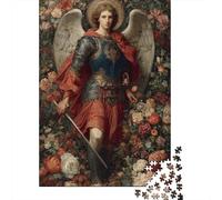 Rompecabezas para Adultos De 1000 Piezas Angel Warrior in Flowers Rompecabezas para Adultos Juegos Divertidos Pero Divertidos Y Humorísticos Cumpleaños 52x38cm/1000pcs