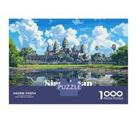 Rompecabezas para Adultos De 1000 Piezas Angkor Wat Temple, Siem Reap Rompecabezas para Adultos Juegos Relajantes Alivia El Estrés Ayuda A Ejercitar El Cerebro 70x50cm/1000pcs