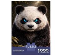 Rompecabezas para Adultos De 1000 Piezas Angry Panda with Glowing Blue Eyes Rompecabezas para Adultos Juego Práctico Oferta De Regalo De Cumpleaños como Regalos para Toda La Familia 70x50cm/1000pcs