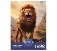 Rompecabezas para Adultos De 1000 Piezas Angry Wild Lion King Rompecabezas para Adultos Juegos Familiares Decoración Perfecta Cumpleaños Y Navidad 38x26cm/1000pcs