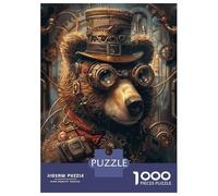 Rompecabezas para Adultos De 1000 Piezas Animal Steampunk Bear Rompecabezas para Adolescentes Juego Práctico Decoración del Hogar 70x50cm/1000pcs