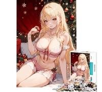Rompecabezas para Adultos de 1000 Piezas Anime Christmas Girl Ideal para cumpleaños y Navidad Juguete Educativo de análisis y lógica para Mayores de 14 años (38x26cm)