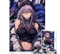 Rompecabezas para Adultos de 1000 Piezas Anime City Girl W Monster Rompecabezas de 1000 Piezas Decoración para el hogar Juguetes Gran Regalo para Juegos Divertido y humorístico (38x26cm)